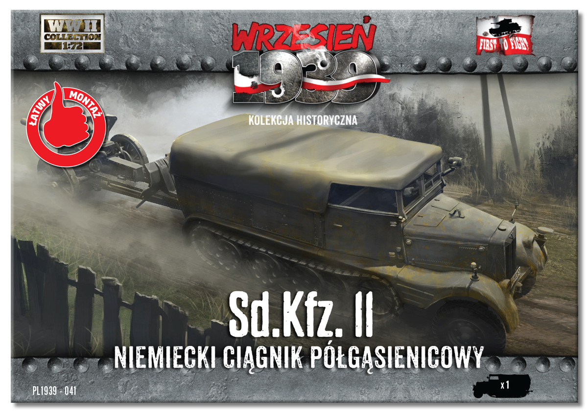 First to Fight PL041 Sd. Kfz. II German Half-Track Tractor (1/72) – obrázek 2