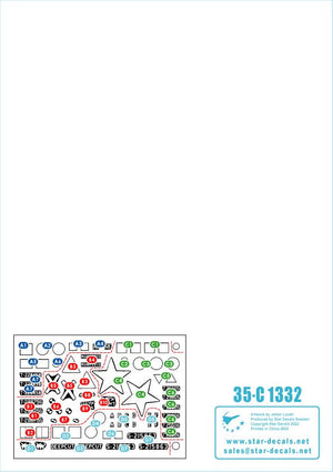 Star Decals 35-C1332 Tanks in Burma. British Sherman Mk V, Sherman Mk V AOP, M3 Lee, M7 Priest HMC. 1/35 – obrázek 3