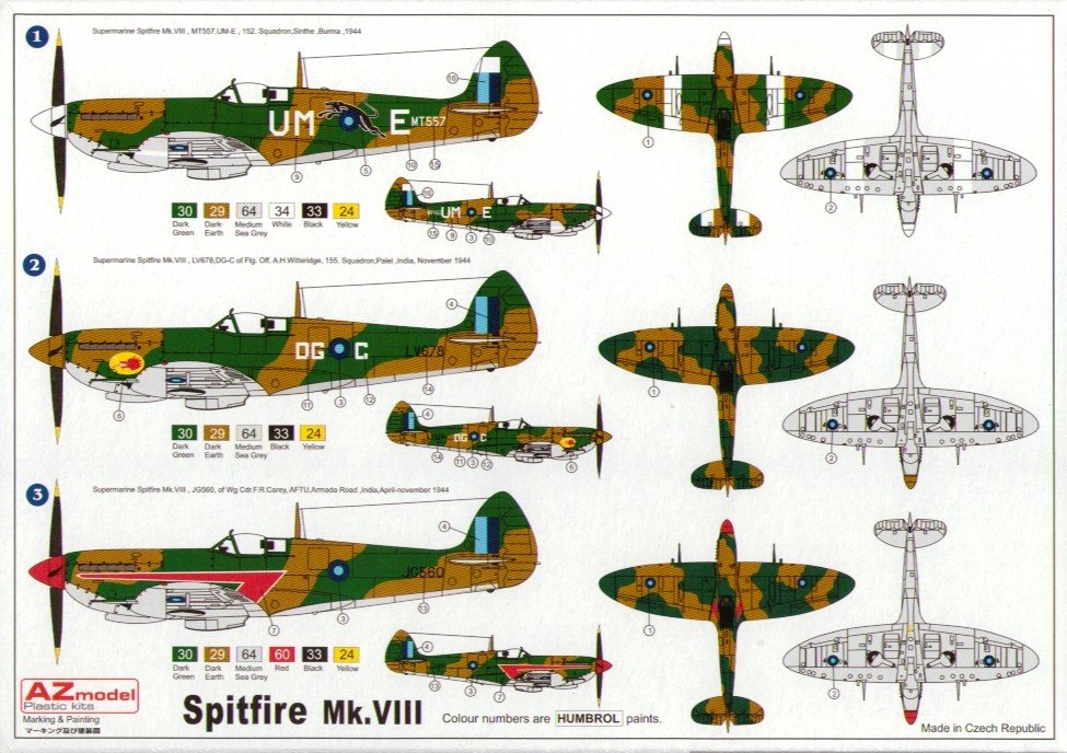 AZ Modèle AZ7378 Spitfire Mk.VIII RAF (1/72)  – image 2
