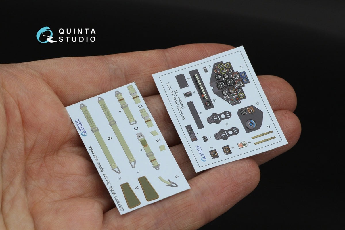 Quinta Studio QD32253 Horten Ho 229A 3D-Printed &amp;amp; colored Interior on decal paper (Takom) 1/32 – image 3