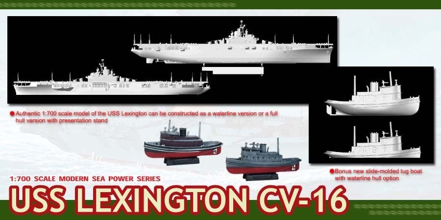Dragon 7051 USS Lexington CV-16 1/700 – image 3