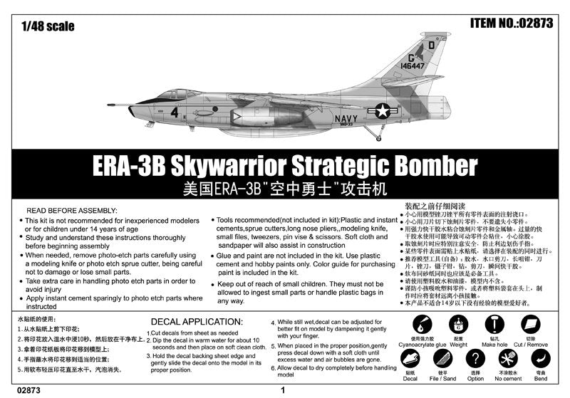 Trumpeter 02873 ERA-3B Skywarrior Strategic Bomber – obrázek 2