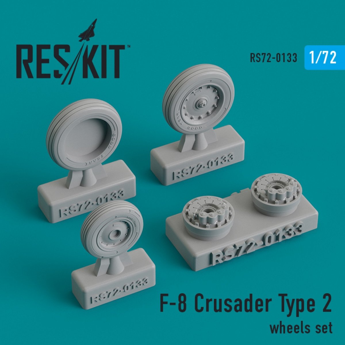 RESKIT RS72-0133 F-8 &amp;quot;CRUSADER&amp;quot; TYPE 2 WHEELS SET 1/72