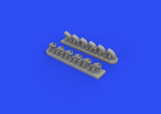 Eduard 632161 P-40E exhaust stacks TRUMPETER 1/32 – Bild 2