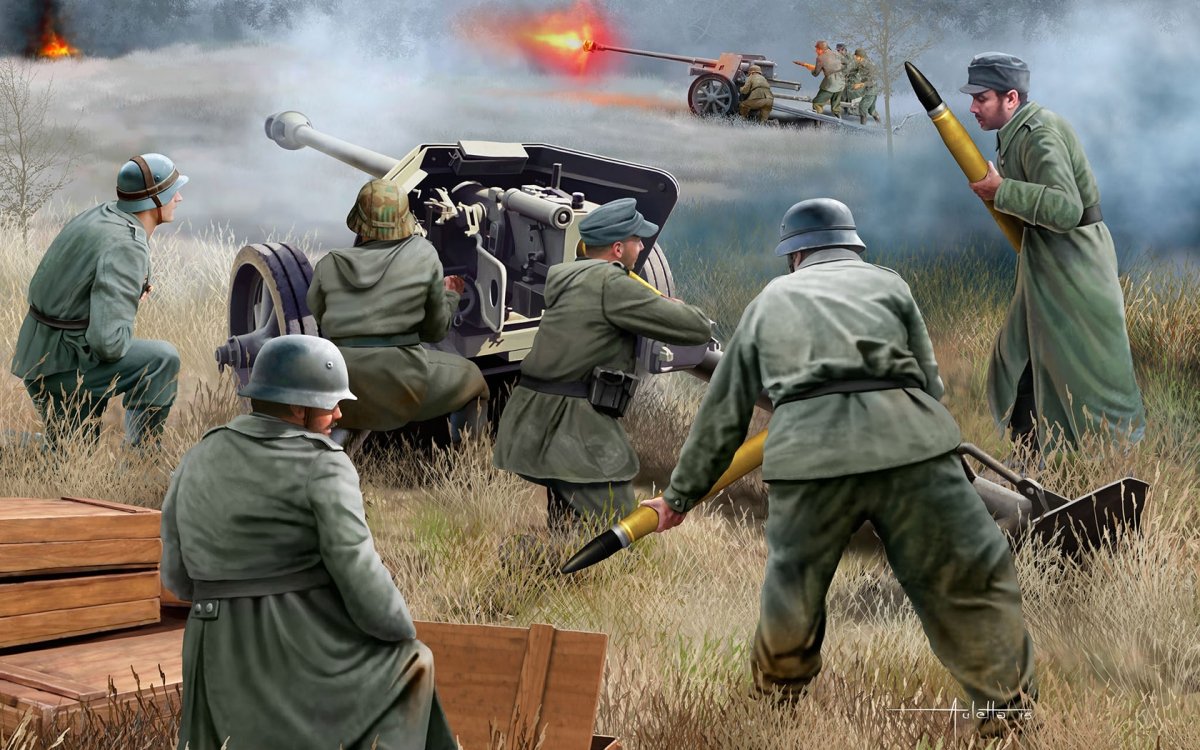 Revell 02531 German Pak 40 with Soldiers