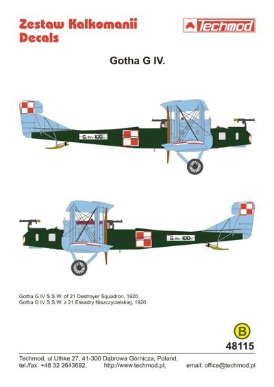 Techmod 48115 Gotha G IV 1/48