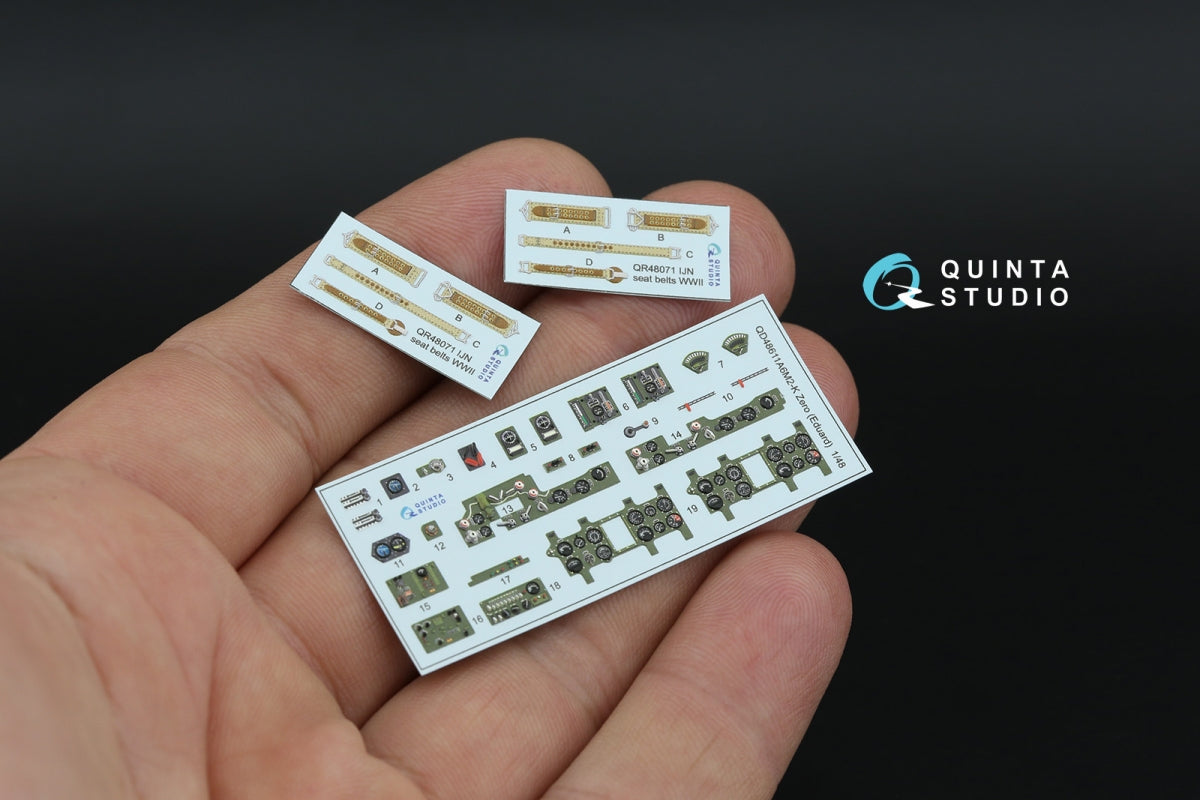 Quinta Studio QD48611 A6M2-K Zero 3D-Printed &amp;amp; colored Interior on decal paper (Eduard) 1/48 – image 10