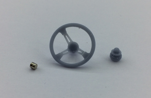Yamamoto Model Parts YMPTUN23 Sport steering wheel + quick release nipple 1/24 – image 2