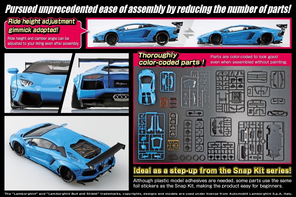 Aoshima 05989 LB-WORKS Lamborghini Aventador Ver.1 1/24 – Bild 2
