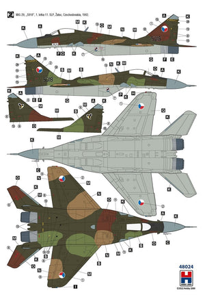 Hobby 2000 48024 MiG-29 Czech &amp;amp; Slovak Air Force ( ACADEMY + CARTOGRAF + MASK ) 1/48 – obrázek 5