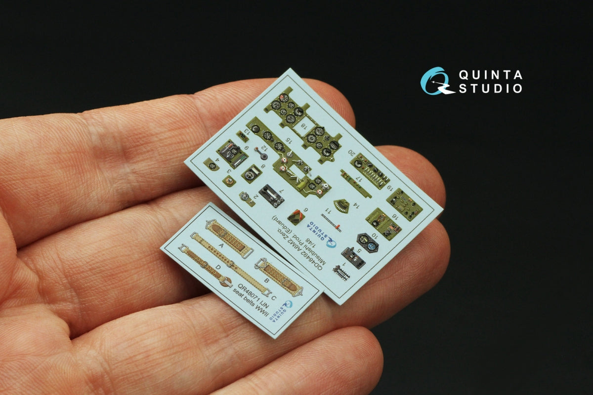 Quinta Studio QD48492 A6M2 Zero Mitsubishi Production 3D-Printed colored Interior on decal paper (Eduard) 1/48 – image 3