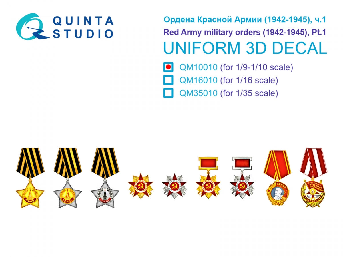 Quinta Studio QM10010 Ordres militaires de l'Armée rouge (1942-1945) partie 1 1/10