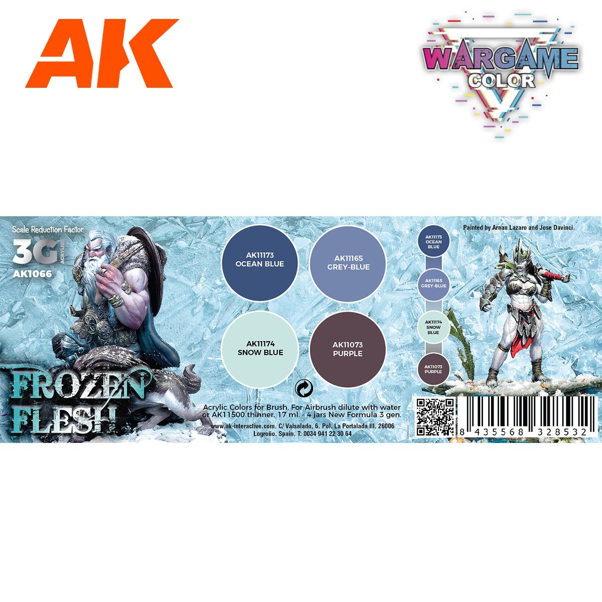 AK Interactive AK1066 WARGAME COLOR SET. FROZEN FLESH. 4x17 ml – image 2