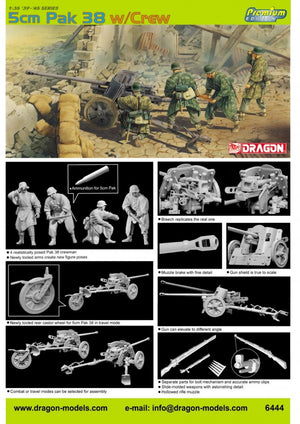 Dragon 6444 5cm Pak 38 w/crew 1/35 – image 2