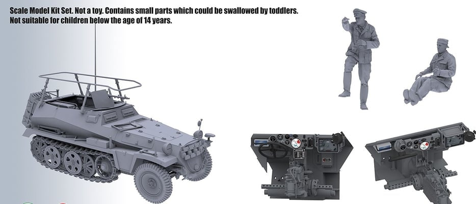 Das Werk DW16019 Sd.Kfz. 250/3 Ausf. A Leichter Funkpanzerwagen / Sonderkraftfahrzeug 250 1/16