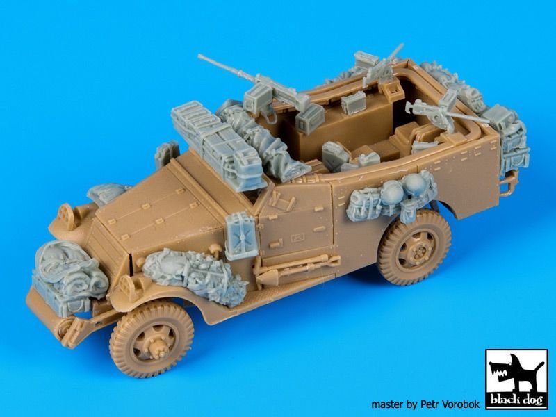 Ensemble d&amp;#39;accessoires pour voiture de reconnaissance Black Dog T72074 M3 Scout, compatible avec Italeri au 1/72  – image 5