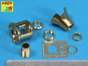 Aber 16L-08 Early muzzle brake for the barrel used on the early version of the Tiger I, King Tiger tank (Porsche turret) / Early muzzle brake used on German 8.8cm barrel Tiger I - early and Tiger II (Porsche turret) 1/16 – image 2
