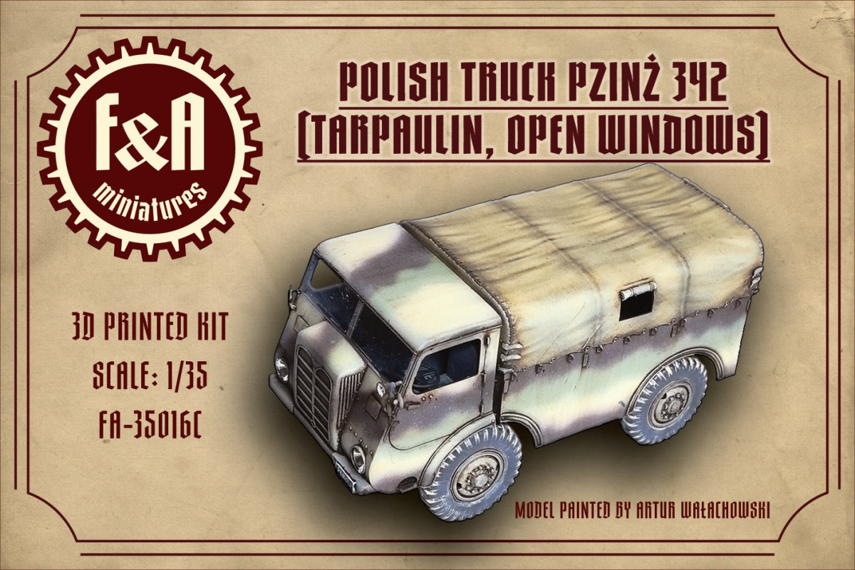 F&amp;amp;A Miniatures FA-35016C Pzinż 342 tarpaulin open windows 1/35
