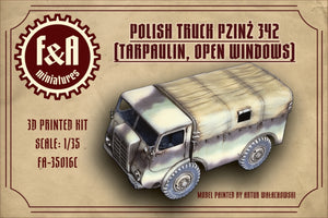 F&amp;amp;A Miniatures FA-35016C Pzinż 342 tarpaulin open windows 1/35