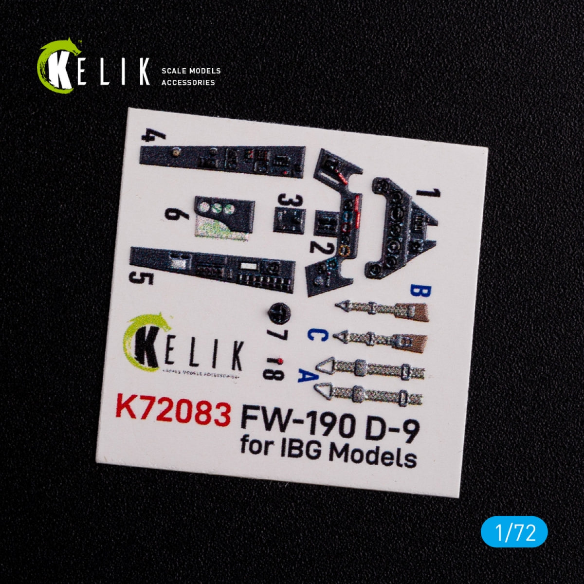 KELIK K72083 Fw 190 D-9 interior 3D decals for IBG Models kit 1/72 – image 3
