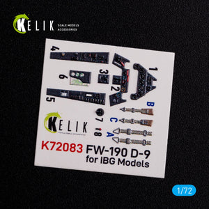 KELIK K72083 Fw 190 D-9 interior 3D decals for IBG Models kit 1/72 – image 3