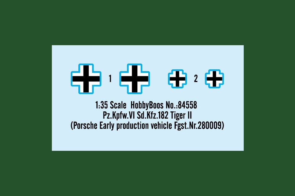 Hobby Boss 84558 Pz.Kpfw.VI Sd.Kfz.182 Tiger II Porsche Early production vehicle Fgst.Nr.280009 1/35 – image 4