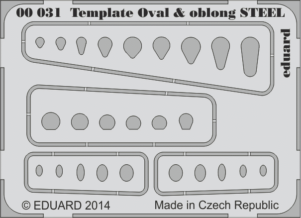 Eduard 00031 Template ovals &amp; oblong STEEL