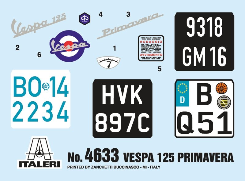Italeri 4633 VESPA 125 PRIMAVERA 1/9 – Bild 4