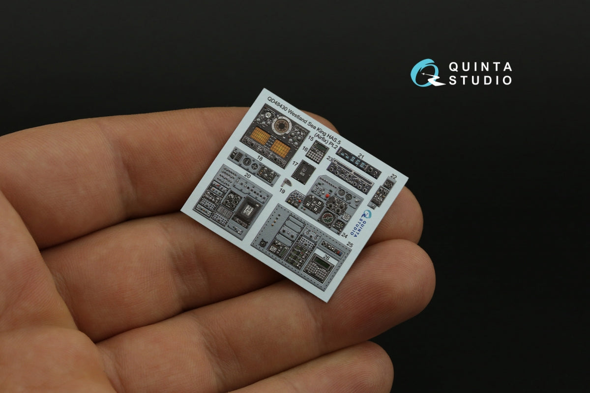 Quinta Studio QD48430 Westland Sea King HAS.5 3D-Printed &amp;amp; colored Interior on decal paper (Airfix) 1/48 – image 6