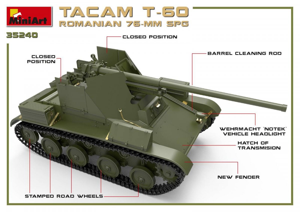 MiniArt 35240 ROMANIAN 76-mm SPG TACAM T-60 INTERIOR KIT 1/35 – image 10