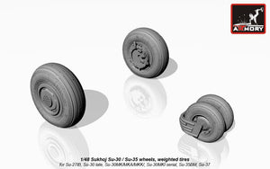 Armory Models AW48024 Sukhoj Su-30 / Su-35 wheels, weighted tires, front mudguard 1/48 – image 2