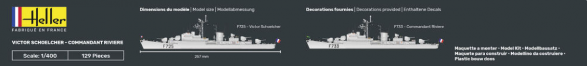 Heller 81015 Victor Schoelcher - Commandant Riviere 1/400 – image 3