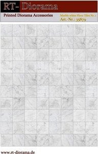 RT-Diorama 35879 Printed Accessories: Marble white Floor Tiles No.1 1/35