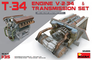 Miniart 35205 T-34 Engine V-2-34 &amp;amp; TRANSMISSION SET (1/35)