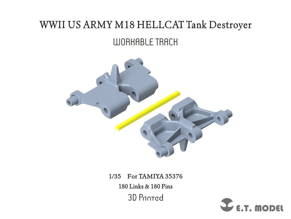 ET Model P35-036 WWII US ARMY M18 HELLCAT Tank Destroyer Workable Track ( 3D Printed ) 1/35