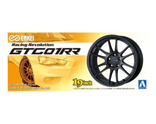 Aoshima 00904 Rims + Tires 1/24 Enkei Gtc01Rr 1/24