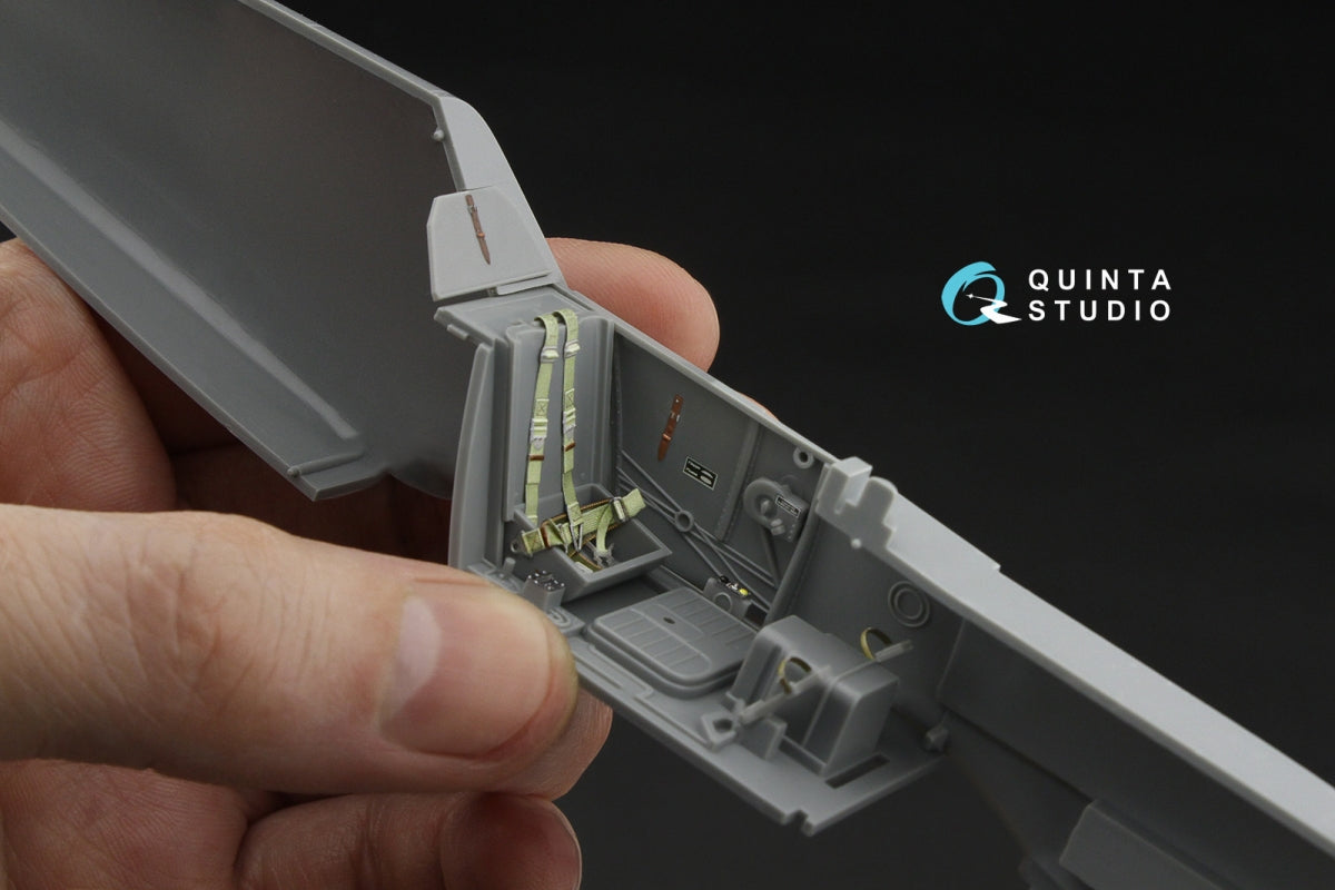 Quinta Studio QD32256 Bf 109F2/F4 3D-Printed &amp; coloured Interior on decal paper (Hasegawa) 1/32