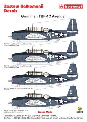 Techmod 32020 - Grumman TBF-1C Avenger 1/32 – immagine 2