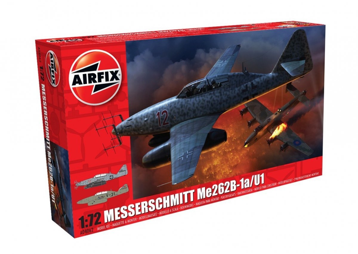 【中古】Airfix Messerschmitt Me 262B-1a 1:72 Military Aircraft Plastic Model Kit A04062 [並行輸入品] Airfix 04062 Messerschmitt Me 262B-1a 1/72 – Plastmodel