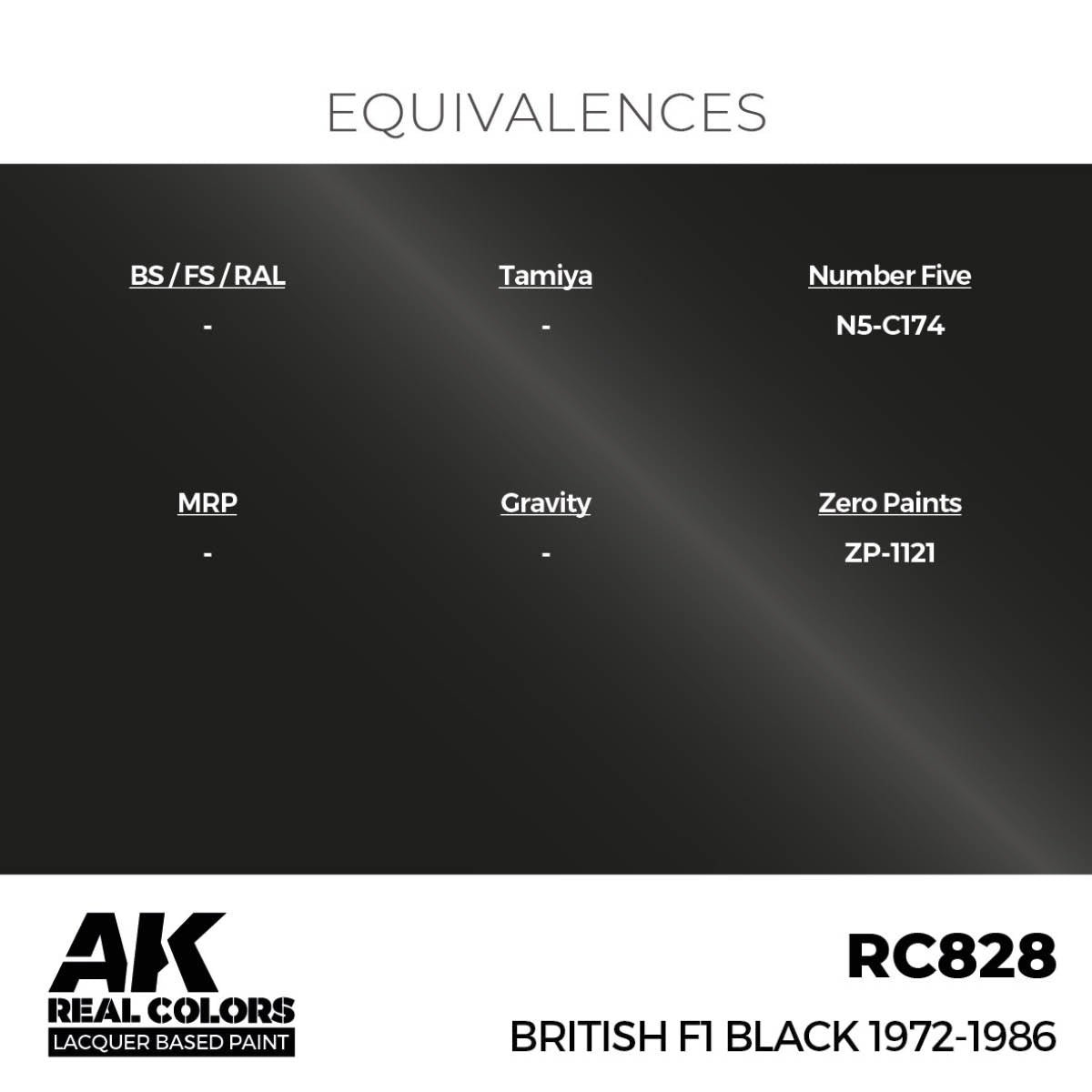 AK Interactive RC828 British F1 Black 1972-1986 17 ml – image 3