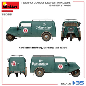 MiniArt 38066 TEMPO A400 LIEFERWAGEN. BAKERY VAN 1/35 – image 3