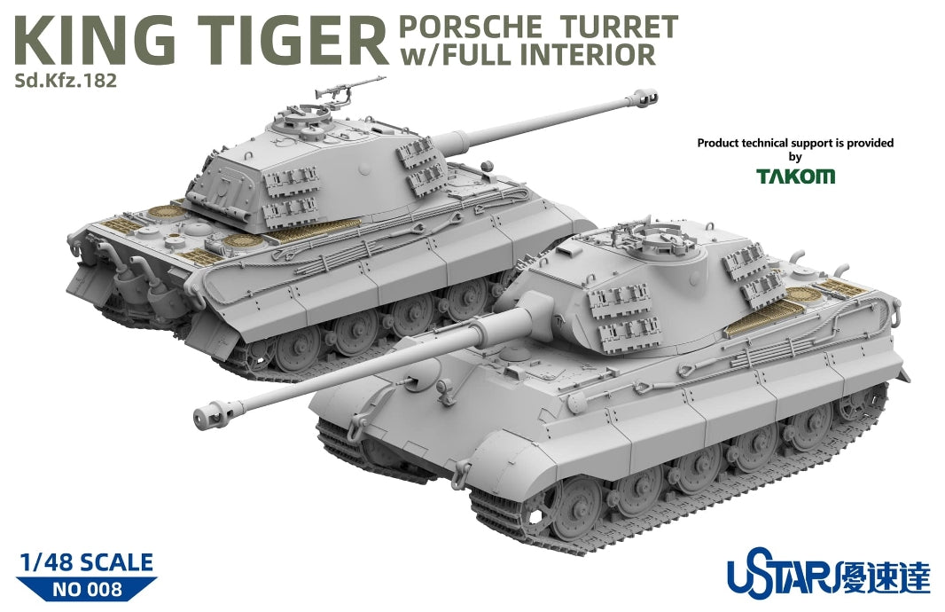Suyata NO-008 King Tiger Porsche Turret With Full Interior 1/48 – Bild 2