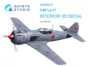 Quinta Studio QD48015 La-11 3D-Printed &amp;amp; colored Interior on decal paper (ARK) 1/48