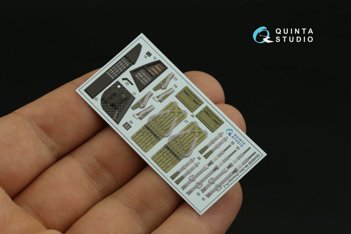 Quinta Studio QD48295 Mi-35M 3D-Printed &amp;amp; colored Interior on decal paper (Zvezda) 1/48 – image 10