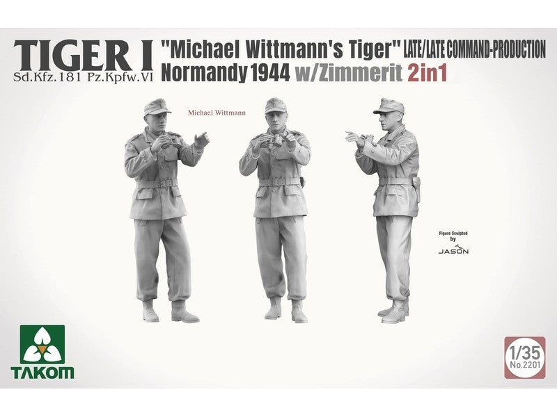 Takom 2201 Tiger I Late Production w/zimmerit Normandy 1944 Sd.Kfz. 181 Pz.Kpfw. VI Ausf. E &amp;quot;Michael Wittmann&amp;#39;s Tiger&amp;quot;(Late/Late Command) 1/35 – Bild 4
