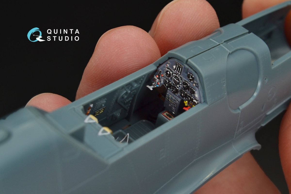 Quinta Studio QD48095 Bf 109G-14 3D-Printed &amp;amp; colored Interior on decal paper (for Eduard kit) 1/48 – image 8