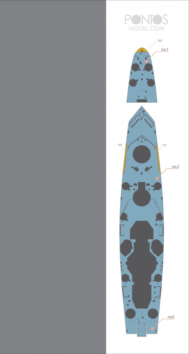 Pontos 35022WD1 French Navy Richelieu Wooden Deck set 1/350 – Bild 3