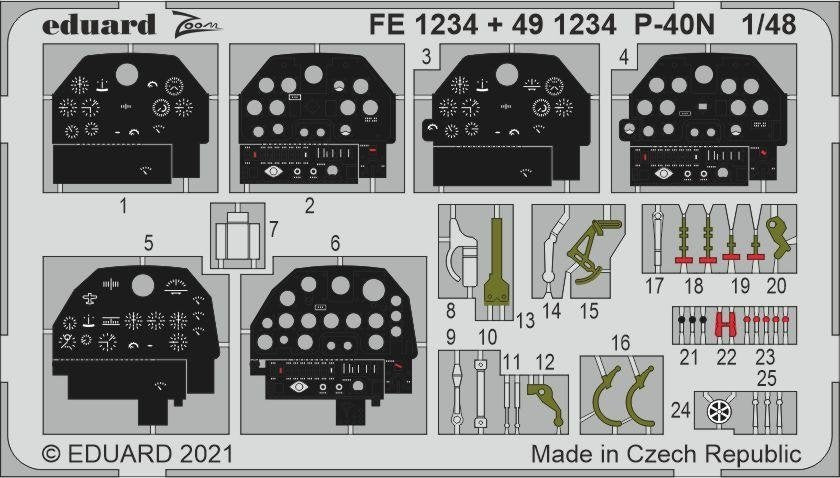 Eduard 491234 P-40N ACADEMY 1/48