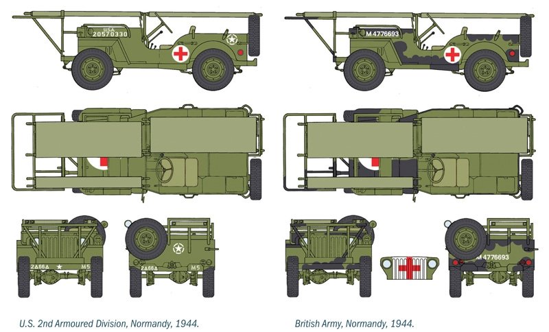 Italeri 0326 1.4 tons. 4 4 AMBULANCE JEEP (1/35) – Bild 3