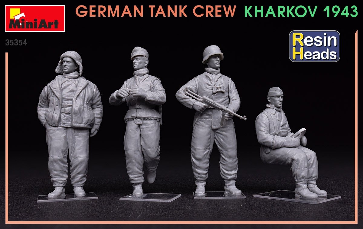 MiniArt 35354 German Tank Crew Kharkov 1943 (Resin Heads) 1/35 – Bild 4